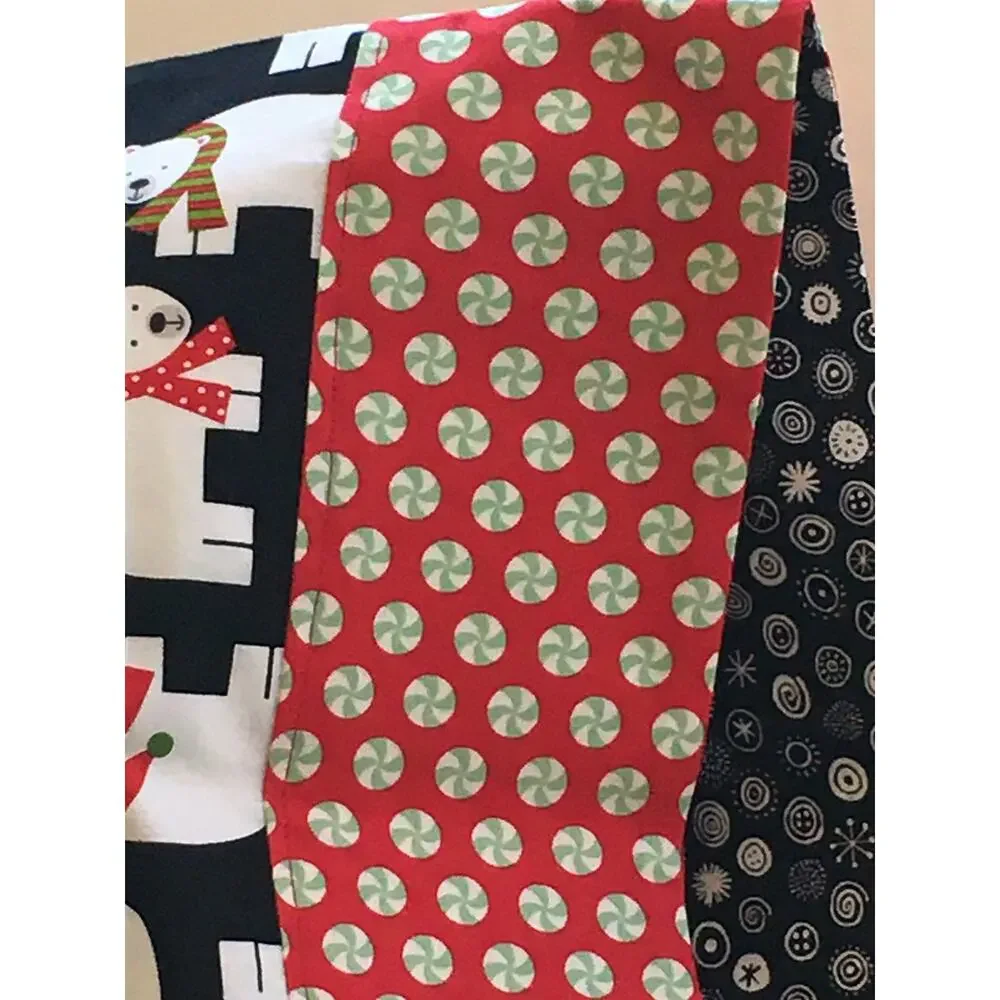 Handmade Christmas Polar Bear Toddler or Travel Pillowcase, Designer Cotton